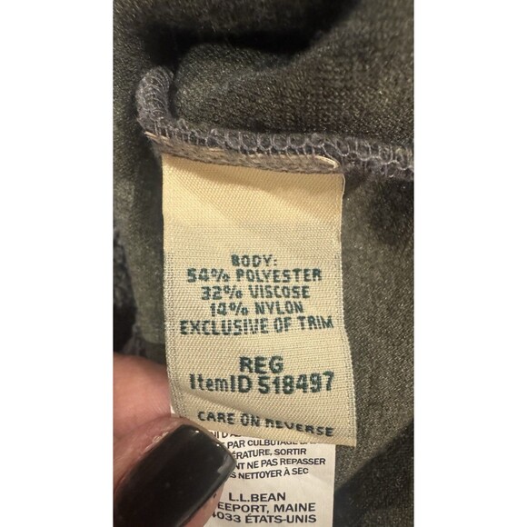 LL Bean Tumble Fleece Sherpa Crew Pullover Top Women's XL Cozy Sweatshirt Gray - Picture 6 of 6